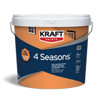 Kraft 4Seasons Ακρυλικό Χρώμα Υψηλής Ποιότητας Εξωτερικής Χρήσης Λευκό 3L